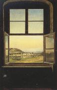 Johan Christian Dahl View of Pillnitz Castle from a Window (mk22) oil painting artist